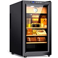 Electric Cooler Humidor 48L / 1.7 ft3 Spanish Cedar Wood Shelves and Drawer with 300 Capacity