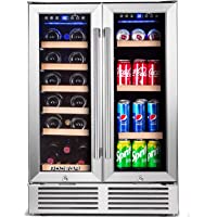 BODEGA Wine and Beverage Refrigerator,24 Inch Dual Zone Wine Cooler With Memory Temperature Control Built-In or…