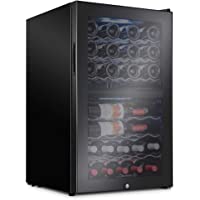 Ivation 43 Bottle Dual Zone Wine Cooler Refrigerator w/Lock | Large Freestanding Wine Cellar For Red, White, Champagne…