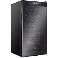 Ivation 28 Bottle Compressor Wine Cooler Refrigerator w/Lock | Large Freestanding Wine Cellar For Red, White, Champagne…