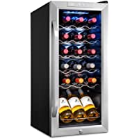 Ivation 18 Bottle Compressor Wine Cooler Refrigerator w/Lock | Large Freestanding Wine Cellar For Red, White, Champagne…
