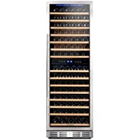 Kalamera 157 Bottle Freestanding Wine Cooler Refrigerator With Stainless Steel, triple-layered Tempered Glass Door…
