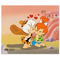 "Pebbles and Bam Bam" Limited Edition Sericel from the Popular Animated Series The Flintstones! Includes Certificate of…