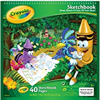 Crayola Sketchbook 9"X9", Coloring & Drawing Supplies, 40 Sheets , White