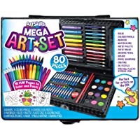 ArtSkills Mega Art Set, Arts and Crafts Supplies, Includes Colored Pencils, Stencil Letters, Markers, Watercolor Paint…