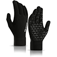 TRENDOUX Winter Gloves for Men Women - Upgraded Touch Screen Anti-Slip Silicone Gel - Elastic Cuff - Thermal Soft Knit…