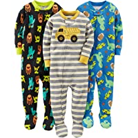 Simple Joys by Carter's Toddler and Baby Boys' Snug Fit Footed Cotton Pajamas, Pack of 3