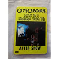 1982 Ozzy Osbourne Randy Rhoads Backstage Pass Aftershow Diary of a Madman Tour