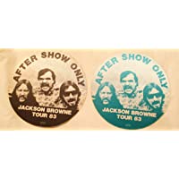 2 1983 Jackson Browne Backstage Passes Green & Black Aftershow