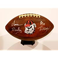 Vince Dooley Signed Autographed Auto UGA Georgia Bulldogs Vintage Throwback Logo Football w/Go Dawgs - Proof