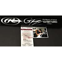 Gleyber Torres New York Yankees Autographed Signed Black Baseball Bat JSA WITNESS COA