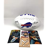 Jim Kelly Thurman Thomas Andre Reed Buffalo Buffalo Bills TRIPLE Signed Autograph Embroidered Logo Football JSA…