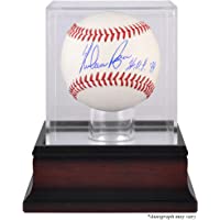 Nolan Ryan Texas Rangers Autographed Baseball with"HOF 99" Inscription and Mahogany Baseball Display Case - Autographed…