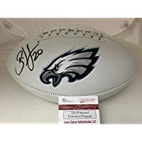 Autographed/Signed Brian Dawkins Philadelphia Eagles White Panel Logo Football JSA COA
