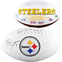 Ben Roethlisberger Pittsburgh Steelers Autographed White Panel Football - Autographed Footballs