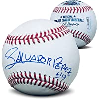 Salvador Perez Autographed MLB Baseball Signed Full Name Signature JSA COA