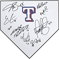 Texas Rangers 2017 Team Signed Autographed Baseball Home Plate CAS COA - 10 Signatures