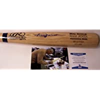 Reggie Jackson Autographed Hand Signed Adirondack Pro Natural Wood Baseball Bat - BAS Beckett