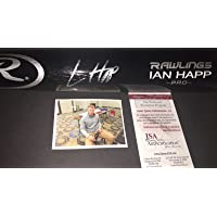 Ian Happ Chicago Cubs Autographed Signed Engraved Bat JSA WITNESS COA Black