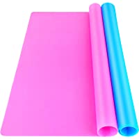 LEOBRO 2 Pack 15.7" x 11.7" Large Silicone Sheet for Crafts Jewelry Casting Mould Mat, Nonstick Heat Resistant Silicone…