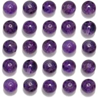 NCB 200pcs 4mm Amethyst Loose Beads for Jewelry Making, Natural Semi Precious Beads Round Smooth Gemstones Spacer Beads…