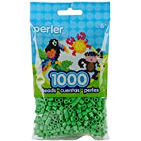 Bright Green Perler Beads for Kids Crafts, 1000 pcs