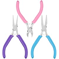 Jewelry Pliers, Shynek 3pcs Jewelry Making Pliers Tools with Needle Nose Pliers/Chain Nose Pliers, Round Nose Pliers and…