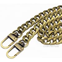 WEICHUAN 47" DIY Iron Flat Chain Strap Handbag Chains Accessories Purse Straps Shoulder Cross Body Replacement Straps…