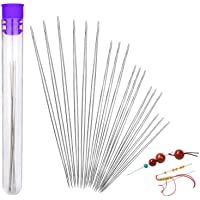 18 Pieces Beading Needles, 6 Sizes Seed Beads Needles Big Eye Beading Needles Collapsible Beading Needles Set for…
