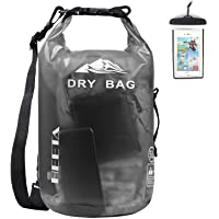 HEETA Waterproof Dry Bag for Women Men, 5L/10L/20L/30L/40L Roll Top Lightweight Dry Storage Bag Backpack with Phone Case…