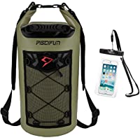 Piscifun Waterproof Dry Bag Backpack 5L 10L 20L 30L 40L Floating Dry Backpack with Waterproof Phone Case for Water…