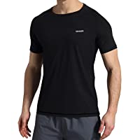 VAYAGER Men's Swim Shirts UPF 50+ Short Sleeve Quick Drying Rashguard Crew Shirt