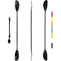 OCEANBROAD Kayak Paddle 218cm/86in - 230cm/90.5in - 241cm/95in Alloy Shaft Kayaking Boating Oar with Paddle Leash 1…