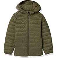 Amazon Essentials Boys and Toddlers' Light-Weight Water-Resistant Packable Hooded Puffer Coat