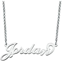 CLY Jewelry Personalized Name Necklace Sterling Silver Pendant Customized Custom