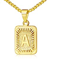 Gold Initial Necklaces for Women Gold Letter Necklaces 26 Capital A-Z, Letter Pendant Necklaces for Women,Gold Number…