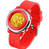 Kids Digital Sport Waterproof Watch for Girls Boys, Kid Sports Outdoor LED Electrical Watches with Luminous Alarm…
