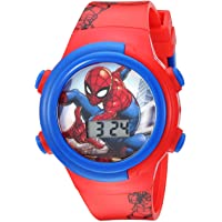 Marvel Boys' Quartz Watch with Plastic Strap, red, 16.5 (Model: SPD4480)