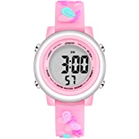 Jianxiang Kids Digital Sport Watches for Girls Boys, Waterproof Outdoor LED Timer with 7 Colors Backlight 3D Cartoon…