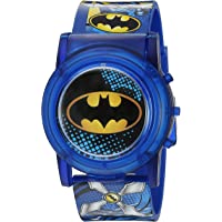 DC Comics Boys' Analog-Quartz Watch with Plastic Strap, Blue, 23 (Model: BAT4405SR)