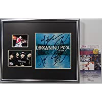 Signed Drowning Pool Autographed Cd Framed Display Certified Jsa Coa # Jj57483