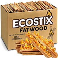 EasyGoProducts EGP-STIX-008 Eco-Stix Fatwood Fire Starter Kindling Firewood Sticks – 100% Organic – Firestarter for Wood…