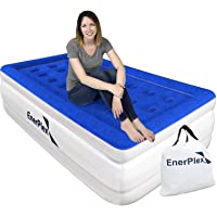 EnerPlex Twin Air Mattress for Camping, Home & Travel - 13 Inch Double Height Inflatable Bed with Built-in Dual Pump…