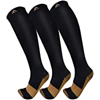 3 Pack Copper Compression Socks - Compression Socks Women & Men Circulation - Best for Medical,Running,Athletic