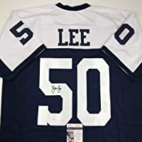 Autographed/Signed Sean Lee Dallas Thanksgiving Day Football Jersey JSA COA