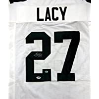 GREEN BAY PACKERS EDDIE LACY AUTOGRAPHED WHITE JERSEY PSA/DNA STOCK #72335