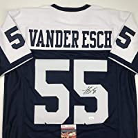 Autographed/Signed Leighton Vander Esch Dallas Thanksgiving Day Football Jersey JSA COA