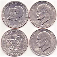 EISENHOWER (IKE) DOLLARS SET OF 4 DIFFERENT DATES BETWEEN 1971-1978