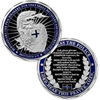 Saint Michael Law Enforcement Challenge Coin God Bless The Police Prayer