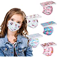 50PCS Kids Disposable Face_Mask Children 3Ply Earloop Breathable Kids Face_Mask Boys Girls Outdoor School